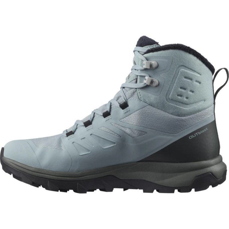 Light Blue Salomon Outblast Thinsulate Climasalomon Waterproof Women's Winter Boots | IE ZM9403